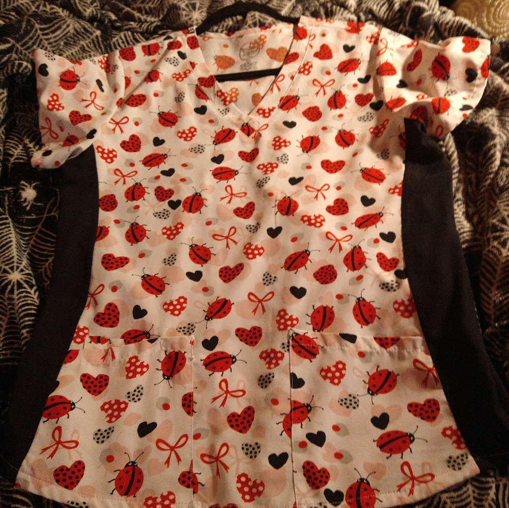 Ladybug Scrub Top